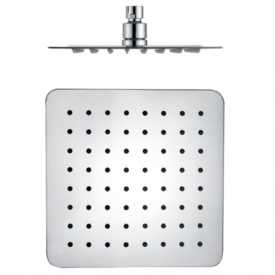 200mm 8 inch Stainless steel Super-slim Square Chrome Rainfall Shower Head 